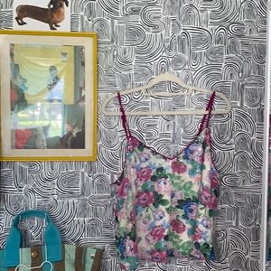 NWT floral sequin tank